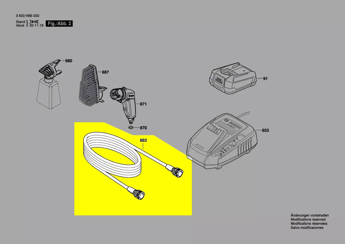 Tuyau flexible haute-pression réf. F 016 F05 308 Bosch